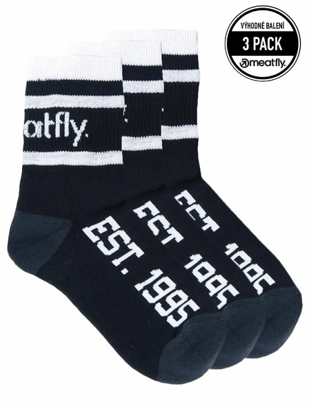 Meatfly Meatfly čarape Long Triple Pack Black | Crna | Veličina