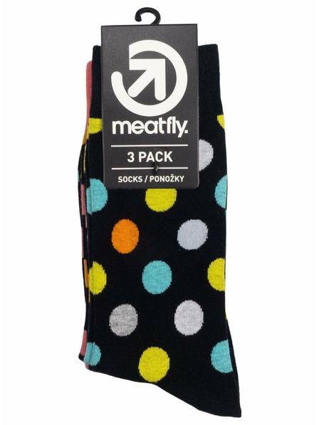 Meatfly Meatfly čarape Lexy Triple Pack Black Dots | Višebojna | Veličina