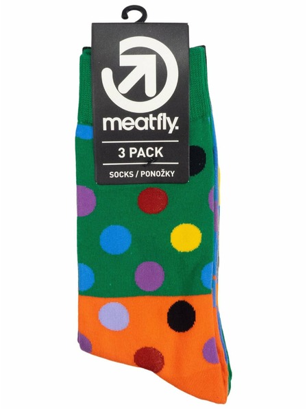 Meatfly Meatfly čarape Lexy Triple Pack Green Dots | Višebojna | Veličina
