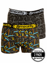 Meatfly Meatfly muške bokserice Balboa Boxershorts Double Pack Tools | Crna | Veličina