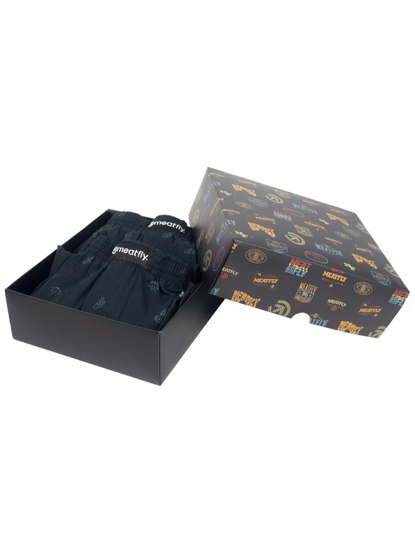 Meatfly Meatfly muške trenirke Agostino Black Sanchez poklon paket | Crna | Veličina