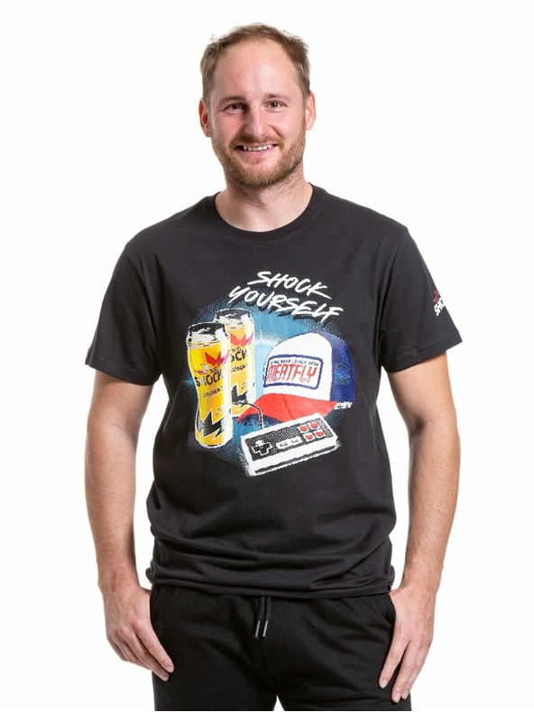 Meatfly Meatfly muška majica Big Shock 8Bit Black | Crna | Veličina