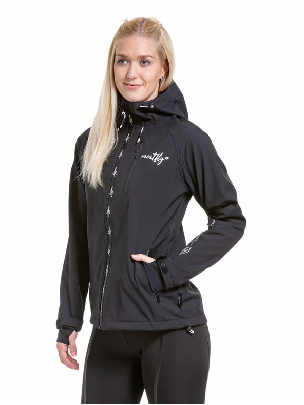 Meatfly Meatfly ženska softshell jakna Zaja Logo Crna | Crna | Veličina
