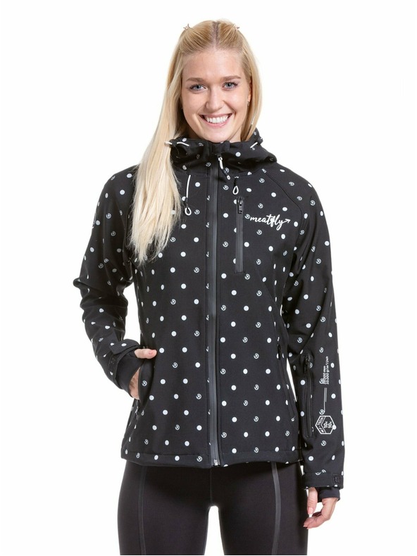 Meatfly Meatfly ženska softshell jakna Zaja Dots Crna | Crna | Veličina