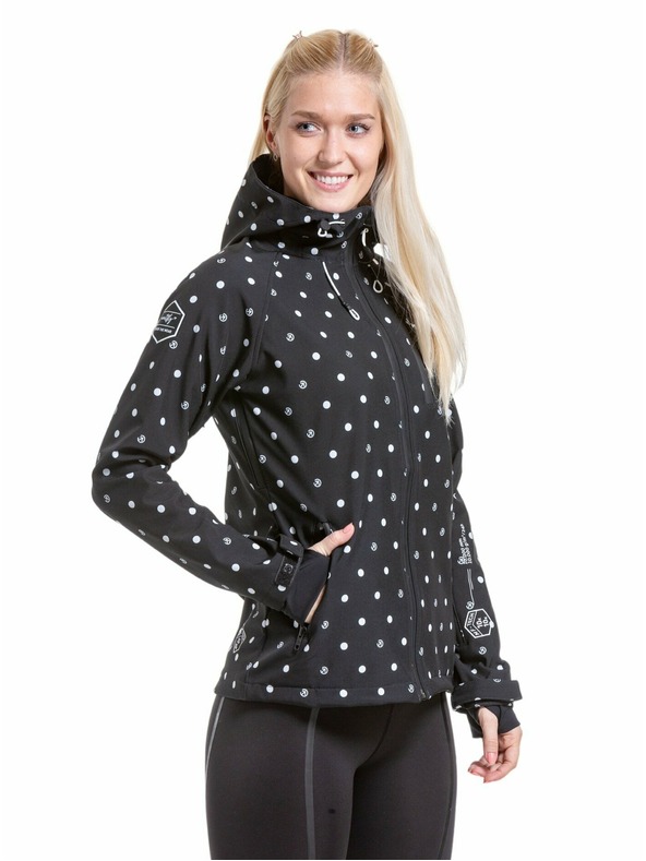 Meatfly Meatfly ženska softshell jakna Zaja Dots Crna | Crna | Veličina