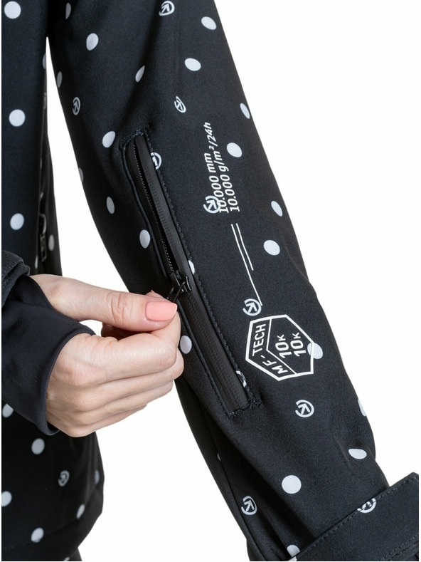 Meatfly Meatfly ženska softshell jakna Zaja Dots Crna | Crna | Veličina