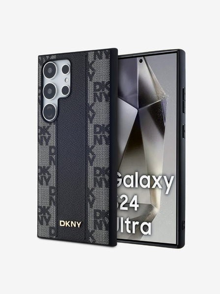 DKNY DKNY PU Kožni Kariran Uzorak Magsafe Stražnji Poklopac za Samsung Galaxy S24 Ultra Black
