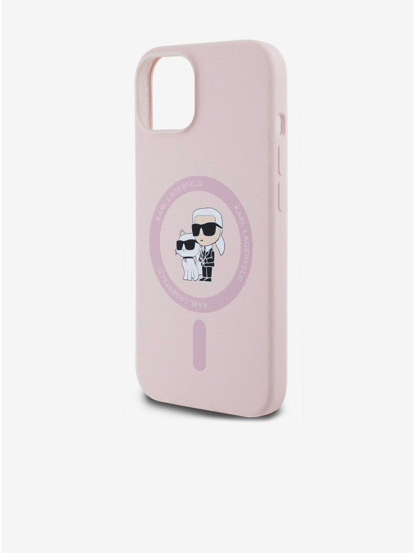 Karl Lagerfeld Stražnji Poklopac za iPhone 14 Karl Lagerfeld Liquid Silicone Karl and Choupette Magsafe
