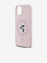 Karl Lagerfeld Stražnji Poklopac za iPhone 14 Karl Lagerfeld Liquid Silicone Karl and Choupette Magsafe