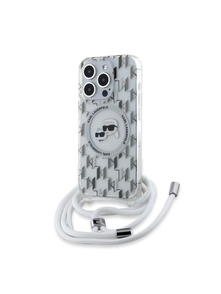 Karl Lagerfeld Karl Lagerfeld IML Monogram Crossbody K&CH Heads MagSafe Stražnji Poklopac za iPhone 15 Pro Max Transparent