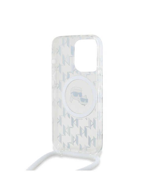 Karl Lagerfeld Karl Lagerfeld IML Monogram Crossbody K&CH Heads MagSafe Stražnji Poklopac za iPhone 15 Pro Max Transparent