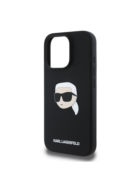 Karl Lagerfeld Karl Lagerfeld Liquid Silicone Karl Head MagSafe Stražnji Poklopac za iPhone 16 Pro Black