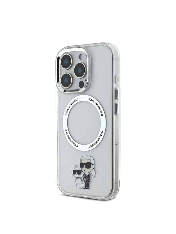 Karl Lagerfeld Karl Lagerfeld IML Karl and Choupette MagSafe Stražnji Poklopac za iPhone 16 Pro Max Transparent