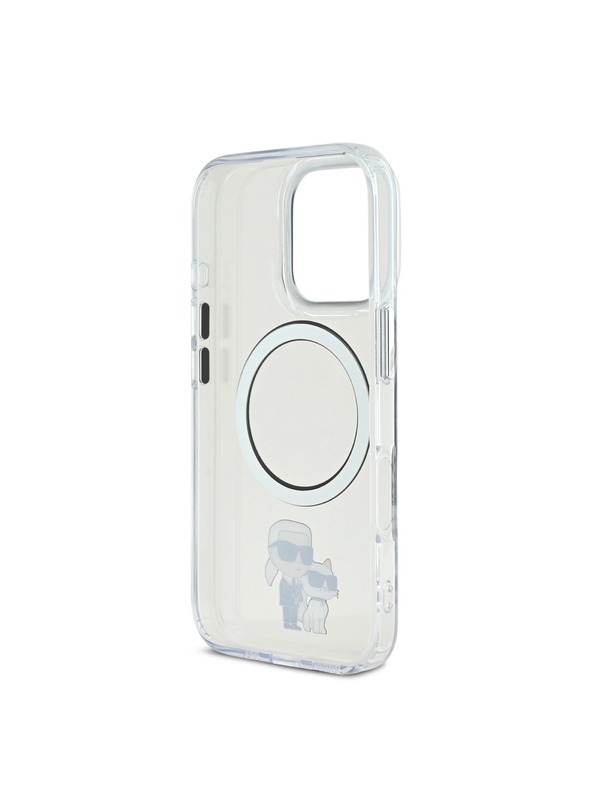 Karl Lagerfeld Karl Lagerfeld IML Karl and Choupette MagSafe Stražnji Poklopac za iPhone 16 Pro Max Transparent