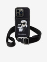 Karl Lagerfeld Karl Lagerfeld Saffiano Crossbody Remen Karl and Choupette NFT Poklopac za iPhone 14 Pro Black