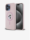 Karl Lagerfeld Stražnji poklopac za iPhone 14 Pro Karl Lagerfeld Tekući silikonski Karl and Choupette Magsafe