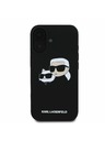 Karl Lagerfeld Karl Lagerfeld Tekući silikonski Dvostruke glave MagSafe Stražnji poklopac za iPhone 16 Plus Black