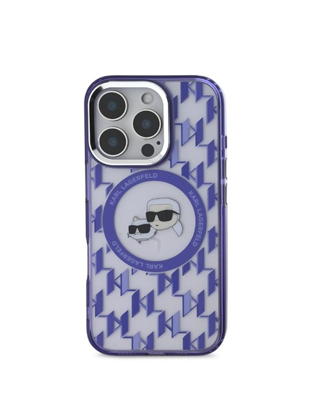 Karl Lagerfeld Karl Lagerfeld IML Monogram K&CH Glave MagSafe Stražnji poklopac za iPhone 16 Pro Max Purple