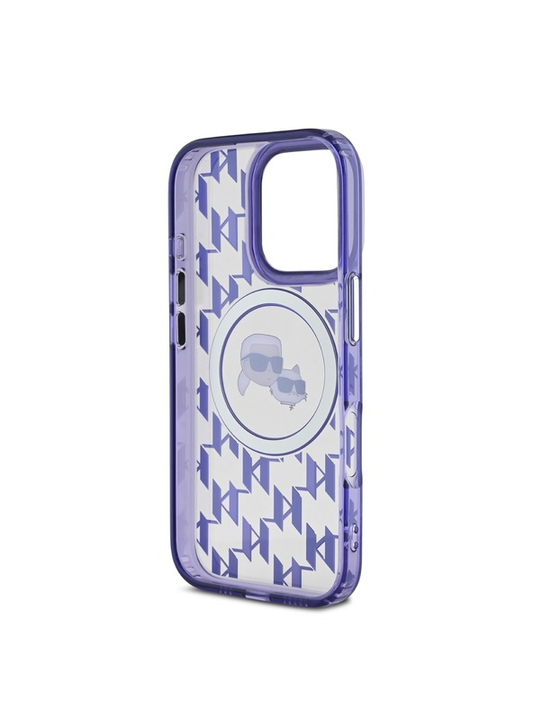 Karl Lagerfeld Karl Lagerfeld IML Monogram K&CH Glave MagSafe Stražnji poklopac za iPhone 16 Pro Max Purple
