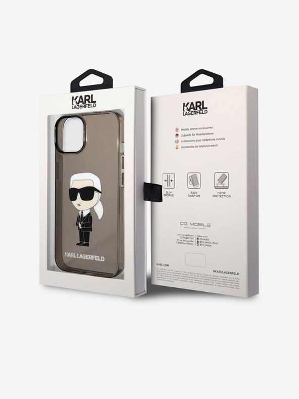 Karl Lagerfeld Karl Lagerfeld IML Ikonski NFT Stražnji poklopac za iPhone 14 Plus Black
