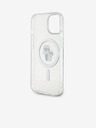 Karl Lagerfeld Karl Lagerfeld IML Šljokičasti Karl and Choupette MagSafe Stražnji poklopac za iPhone 15 Transparent