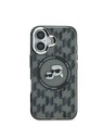 Karl Lagerfeld Karl Lagerfeld IML Monogram K&CH Glave MagSafe Stražnji poklopac za iPhone 16 Black