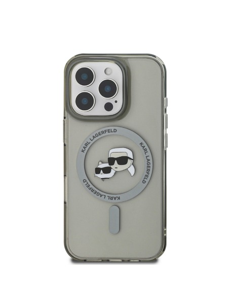 Karl Lagerfeld Karl Lagerfeld IML K&CH Glave Metalni okvir MagSafe Stražnji poklopac za iPhone 16 Pro Max Black