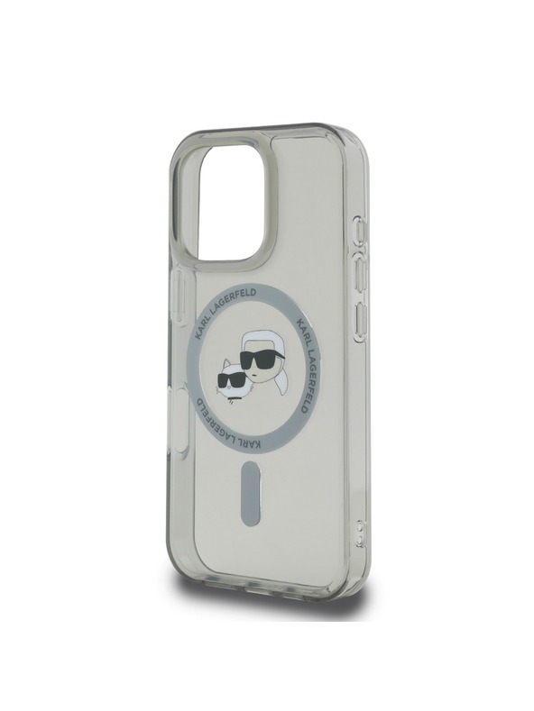 Karl Lagerfeld Karl Lagerfeld IML K&CH Glave Metalni okvir MagSafe Stražnji poklopac za iPhone 16 Pro Max Black