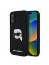 Karl Lagerfeld Karl Lagerfeld Tekući silikonski Karl Head MagSafe Stražnji poklopac za iPhone 16 Black