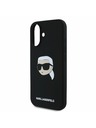 Karl Lagerfeld Karl Lagerfeld Tekući silikonski Karl Head MagSafe Stražnji poklopac za iPhone 16 Black