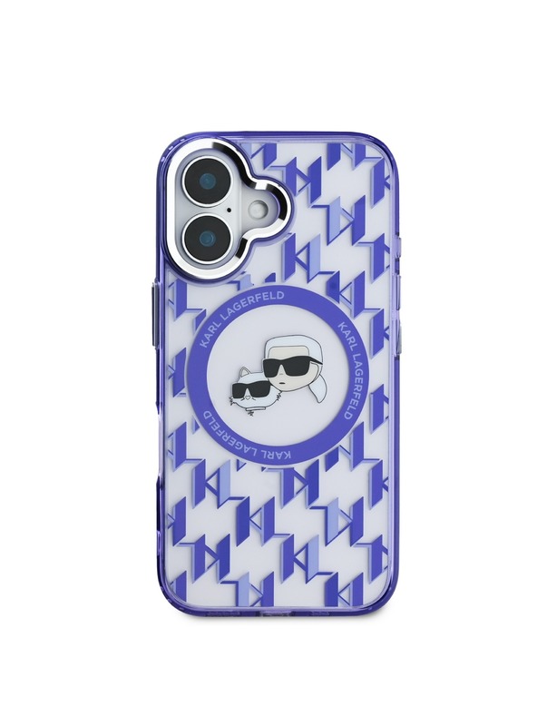 Karl Lagerfeld Karl Lagerfeld IML Monogram K&CH Glave MagSafe Stražnji poklopac za iPhone 16 Purple