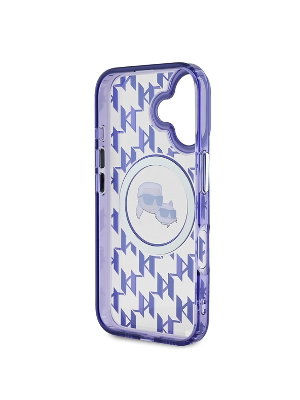 Karl Lagerfeld Karl Lagerfeld IML Monogram K&CH Glave MagSafe Stražnji poklopac za iPhone 16 Purple