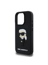 Karl Lagerfeld Karl Lagerfeld 3D Gumeni Ikonski Stražnji poklopac za iPhone 16 Pro Max Black