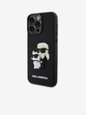 Karl Lagerfeld 3D Gumeni Karl and Choupette Stražnji poklopac za iPhone 15 Pro Max Black Karl Lagerfeld