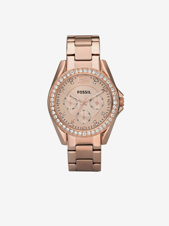 Fossil Ružičasto zlatni ženski satovi Fossil Riley