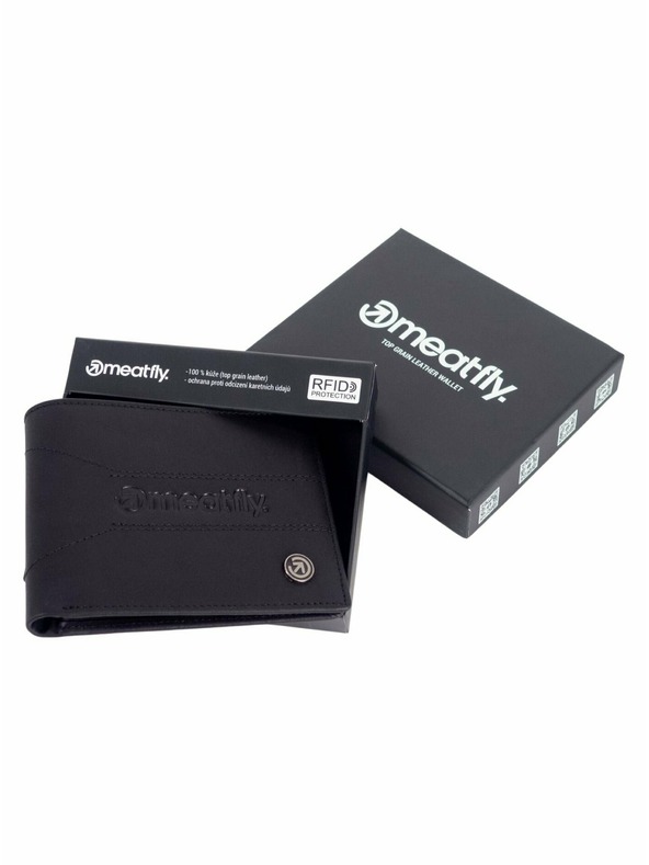 Meatfly Meatfly kožni novčanik Zac Premium Black | Crna | Veličina