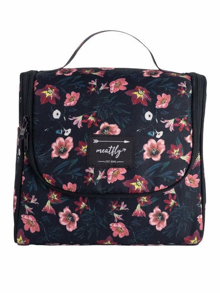 Meatfly Meatfly toaletna torbica Cara Hibiscus | Crna | Veličina