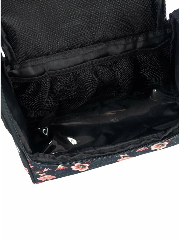 Meatfly Meatfly toaletna torbica Cara Hibiscus | Crna | Veličina