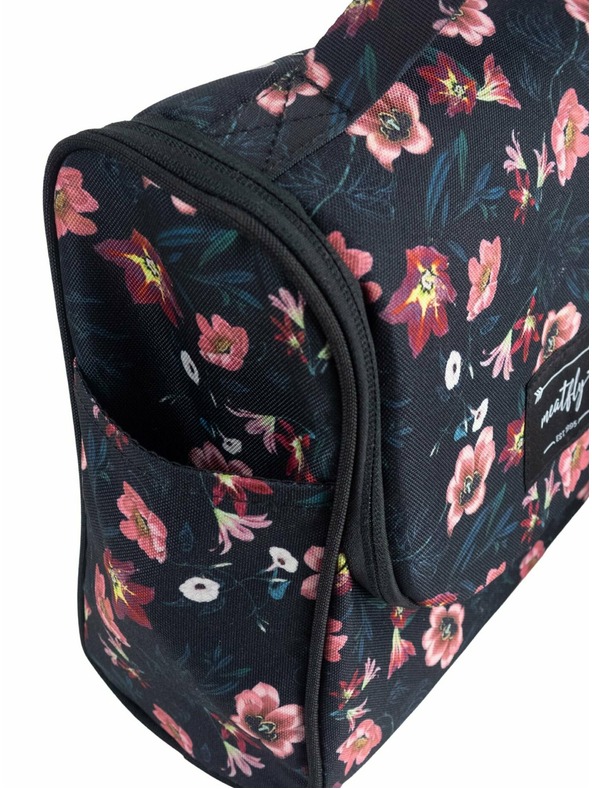 Meatfly Meatfly toaletna torbica Cara Hibiscus | Crna | Veličina