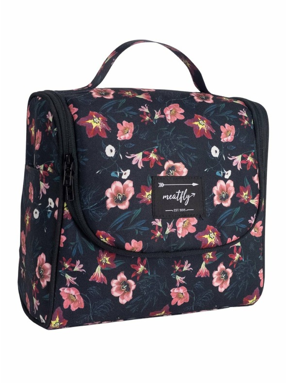 Meatfly Meatfly toaletna torbica Cara Hibiscus | Crna | Veličina