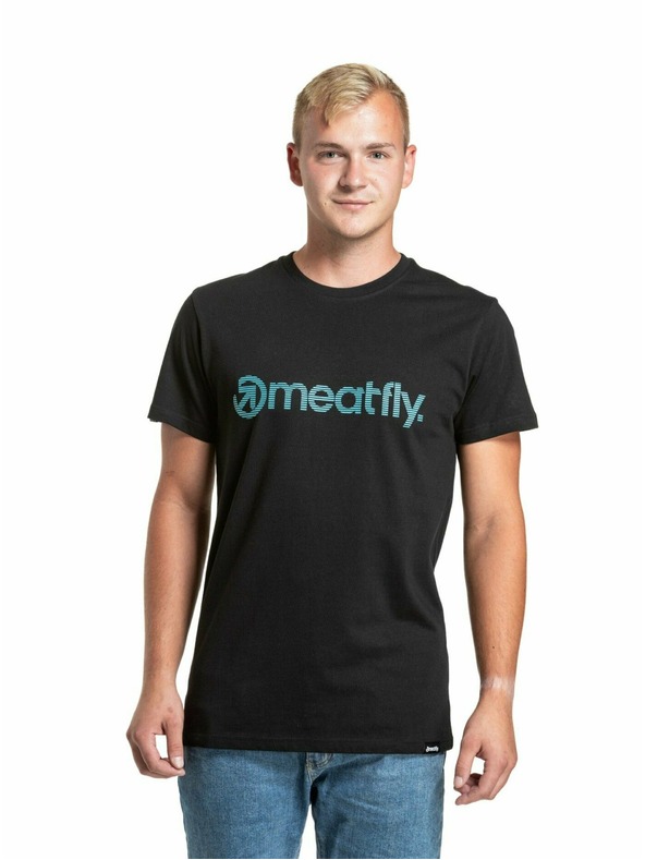 Meatfly Meatfly muška majica Striped Logo Black | Crna | Veličina S | 100% pamuk