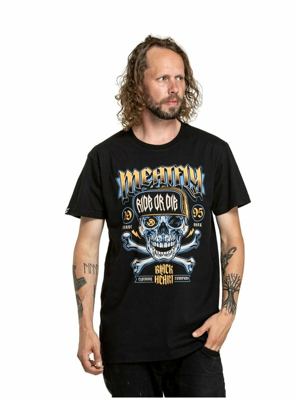 Meatfly Meatfly muška majica Crossbones Black | Crna | Veličina