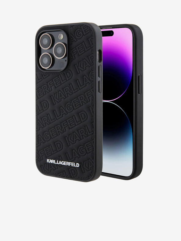 Karl Lagerfeld PU Quilted Pattern Stražnji Poklopac za iPhone 15 Pro Max Crna Karl Lagerfeld