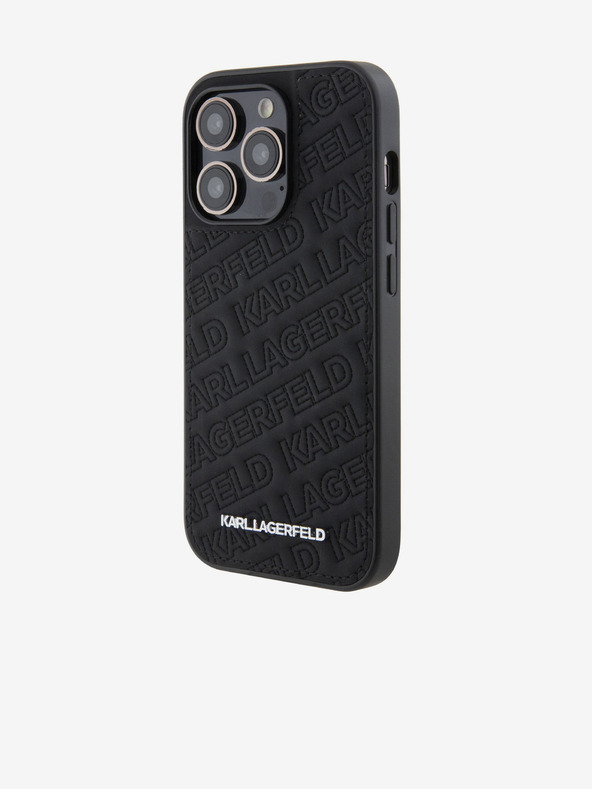 Karl Lagerfeld PU Quilted Pattern Stražnji Poklopac za iPhone 15 Pro Max Crna Karl Lagerfeld