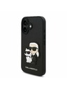 Karl Lagerfeld Karl Lagerfeld PU Saffiano Karl and Choupette Stražnji Poklopac za iPhone 16 Crna