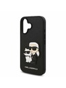 Karl Lagerfeld Karl Lagerfeld PU Saffiano Karl and Choupette Stražnji Poklopac za iPhone 16 Crna