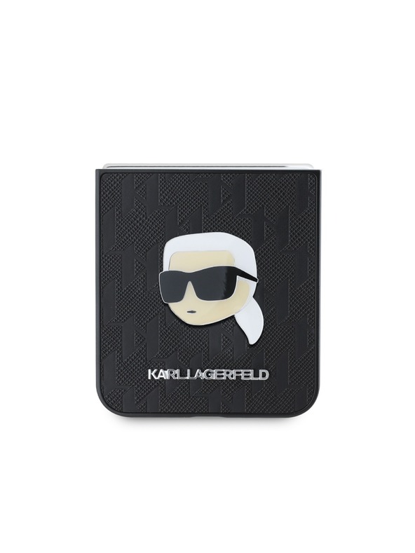 Karl Lagerfeld Karl Lagerfeld PU Saffiano Monogram Karl Head Stražnji Poklopac za Samsung Galaxy Z Flip 6 Crna