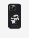 Karl Lagerfeld Karl Lagerfeld PU Saffiano Karl and Choupette NFT Stražnji Poklopac za iPhone 14 Pro Crna