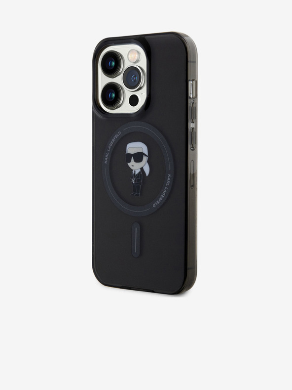 Karl Lagerfeld IML Ikonik MagSafe Stražnji Poklopac za iPhone 15 Pro Crna Karl Lagerfeld