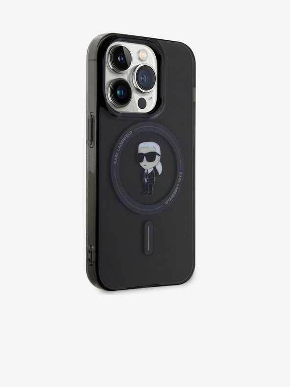 Karl Lagerfeld IML Ikonik MagSafe Stražnji Poklopac za iPhone 15 Pro Crna Karl Lagerfeld